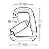 Karabinek Beal FLAT LINK - black
